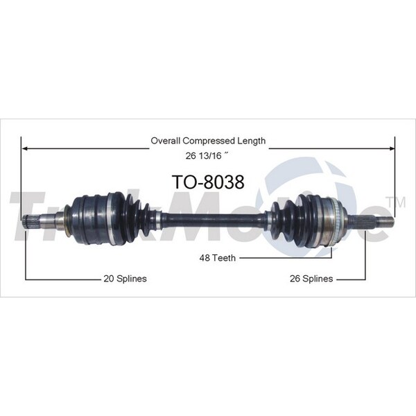 Surtrack Axle Cv Axle Shaft, To-8038 TO-8038 - main